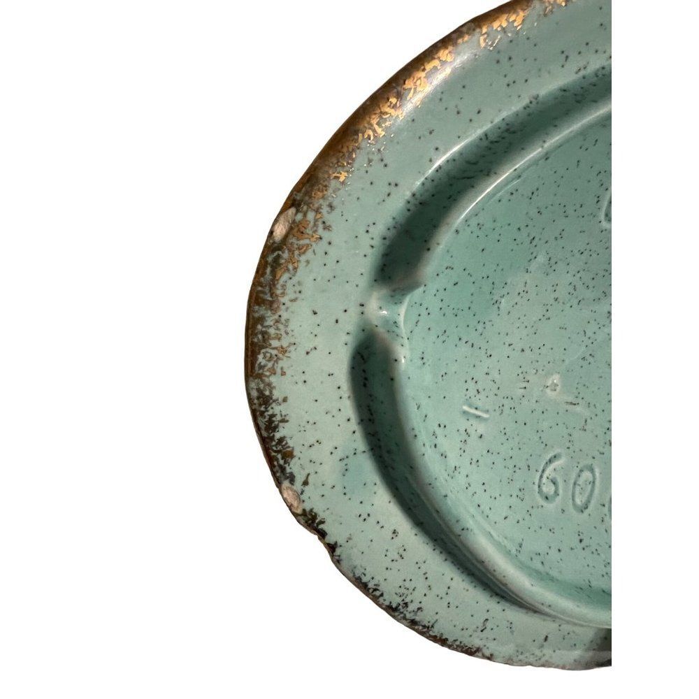 VTG MCM California Originals Made in USA Turquoise Teal Pottery Covered Dish - Picture 8 of 10